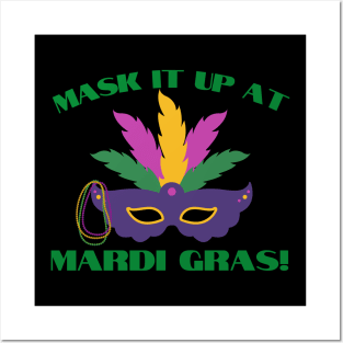 Mask It Up at Mardi Gras 2021 Carnival Posters and Art